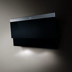 Elica Evita Chimney Cooker Hood Black Glass/ Stainless Steel